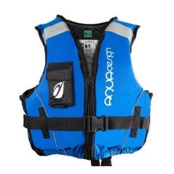 GILET AQUADESIGN SLIDER 50N BLANC/BLEU -Kayak Aventure Soldes gilet aquadesign slider 50n blanc bleu 1