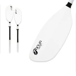 PAGAIE KAYAK AQUADESIGN WHITE 2 PARTIES 215CM -Kayak Aventure Soldes pagaie kayak aquadesign white 2 parties 215cm 1