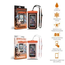 POCHETTE ETANCHE SMARTPHONE SEAWAG ORANGE -Kayak Aventure Soldes pochette etanche smartphone seawag orange 1