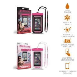 POCHETTE ETANCHE SMARTPHONE SEAWAG ROSE -Kayak Aventure Soldes pochette etanche smartphone seawag rose 1