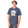 T-SHIRT RIP CURL DESTINATION ANIMALS BLEU MARINE -Kayak Aventure Soldes t shirt rip curl destination animals bleu marine