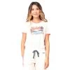 T-SHIRT RIP CURL TIKI RINGER BEIGE FEMME -Kayak Aventure Soldes t shirt rip curl tiki ringer beige femme