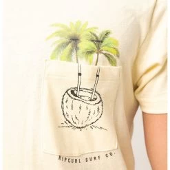 Rip Curl T-SHIRT RIPCURL IN DA POCKET TEE JAUNE CLAIR -Kayak Aventure Soldes t shirt ripcurl in da pocket tee jaune clair 3